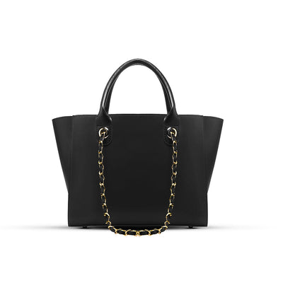 BagSaga Black Plush Shoulder Bag