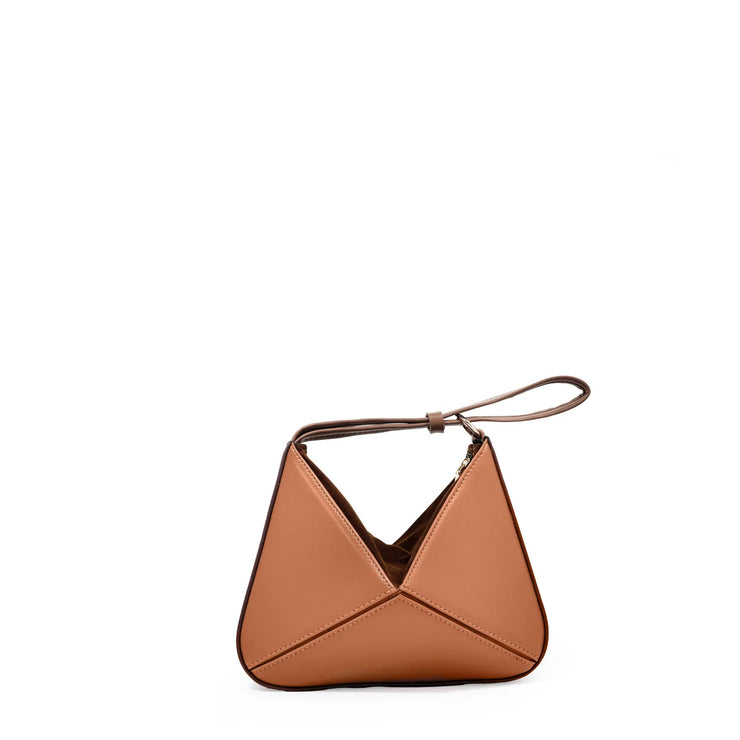 BagSaga Brown Vertex Shoulder Bag